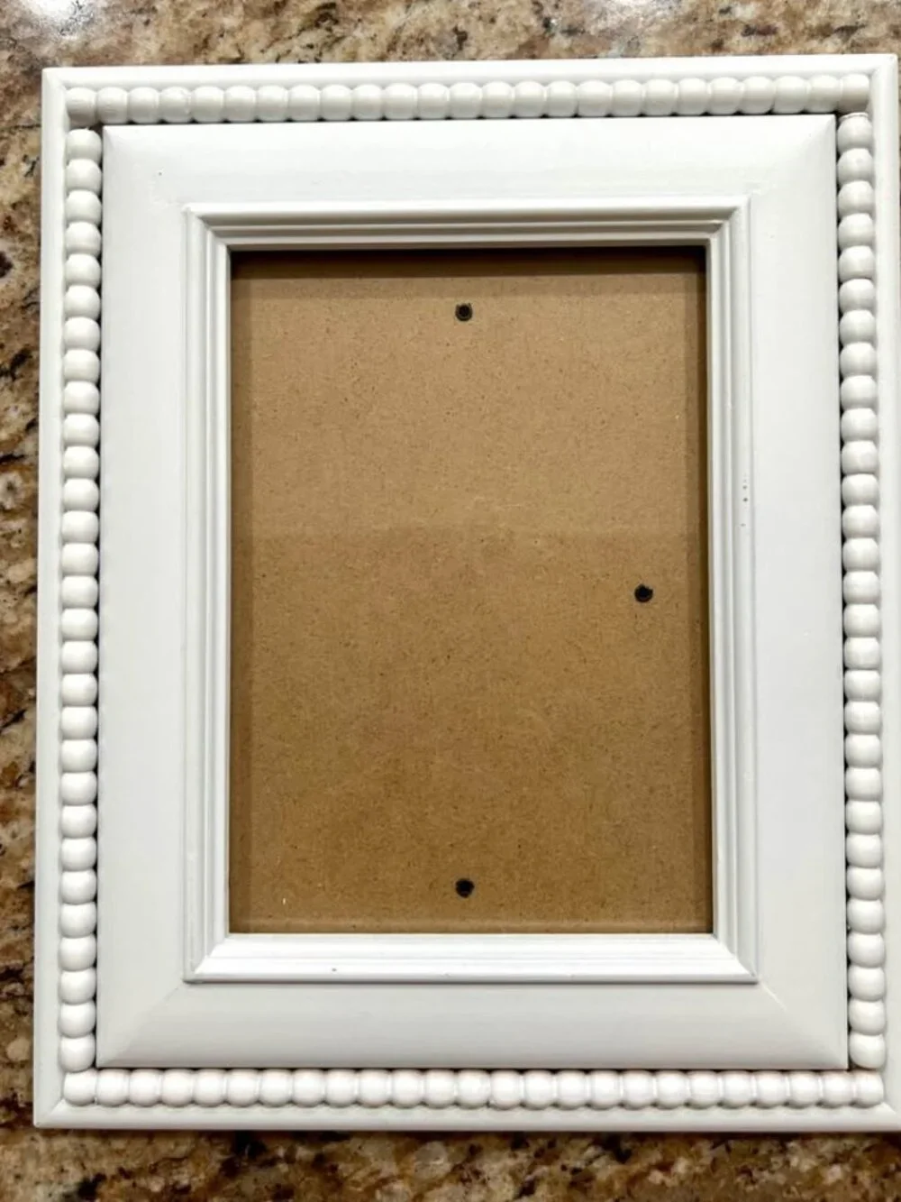 White Beaded 5x7 Picture Frame